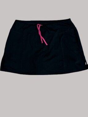 🌟LUCY Black Lucytech Athletic Skort w/ Pink Drawstrings - S
